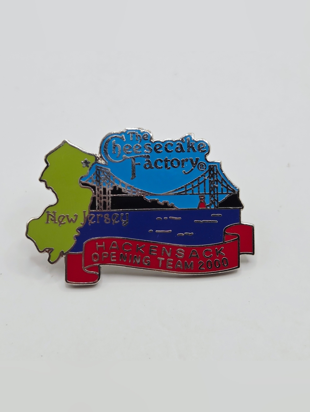 The Cheesecake Factory Hackensack NJ Grand Opening Pin Bridge RARE HTF